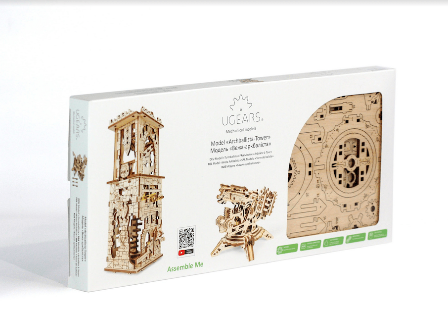 Arbalète à Tour-Ugears-puzzle 3d mécanique en bois-2 Arbalète à Tour-Ugears-