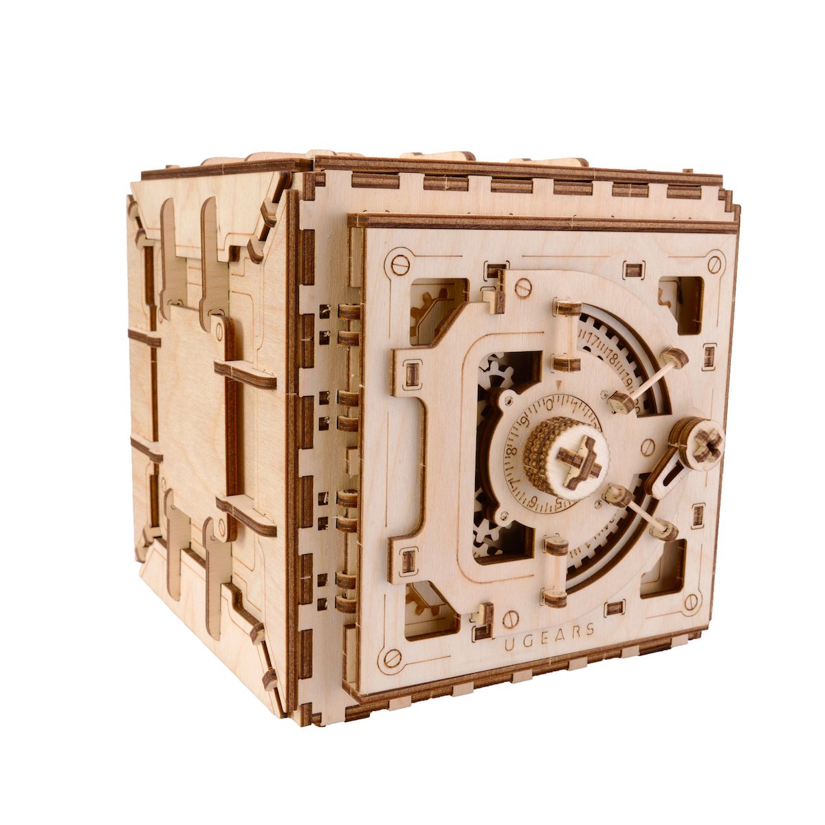 Acheter Coffre-fort bricolage banque de pièces Puzzle mécanique casse-tête  3D modèle en bois casier Kit famille jouant