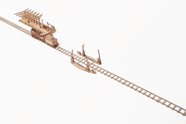 Rails + Passage à niveau – Puzzle 3d Mécanique en bois – Ugears France + 3
