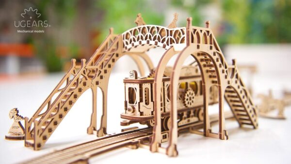 Ligne de Tram – Puzzle 3D Mécanique en bois – Ugears France + 3