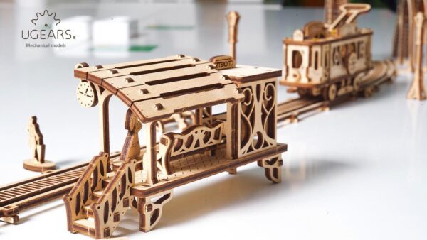 Ligne de Tram – Puzzle 3D Mécanique en bois – Ugears France + 6