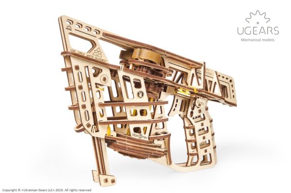 Aéro-Lanceur-Ugears-puzzle 3d mécanique en bois