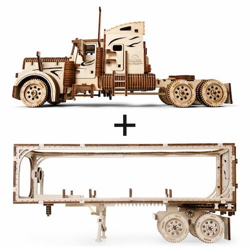 Poids-Lourd + Remorque Poids-Lourd VM-03 Puzzle 3d Mécanique en bois – Ugears France 16