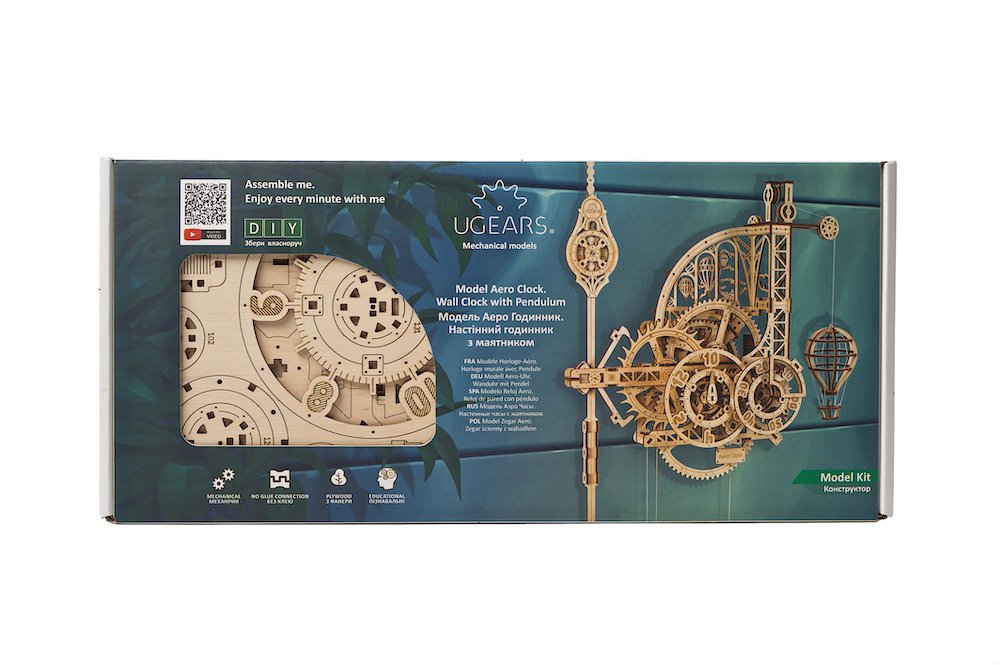 Horloge-Aéro Ugears – Puzzle 3d en bois 6