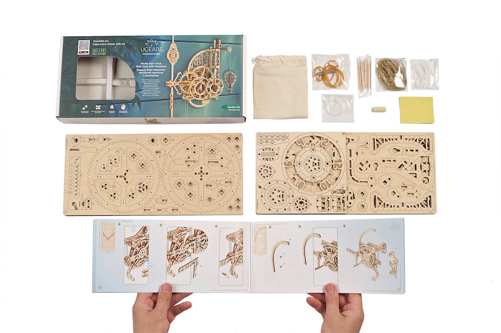 Horloge-Aéro Ugears – Puzzle 3d en bois 7
