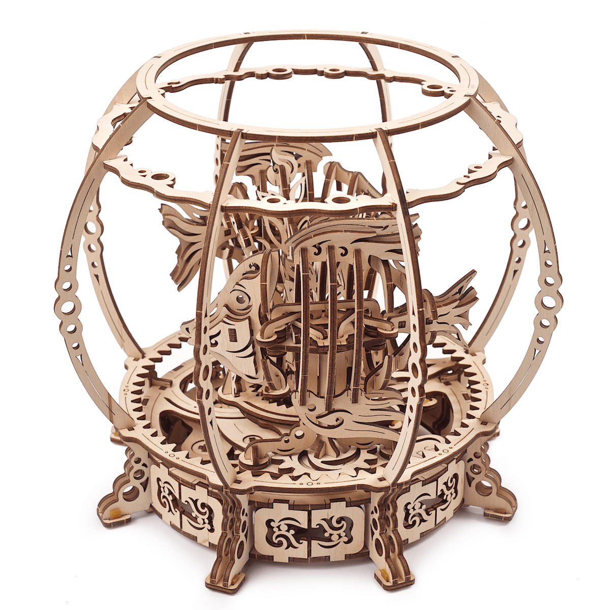 Puzzle 3D UGEARS Treasure Box - Maquette En Bois Mécanique à Construire - 190 Pièces - Coffret à Bijoux Avec Serrure Secrète - Pour Adultes
