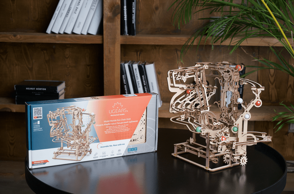 Parcours à Billes avec Élévateur Ugears - Puzzle 3d en bois - BCD