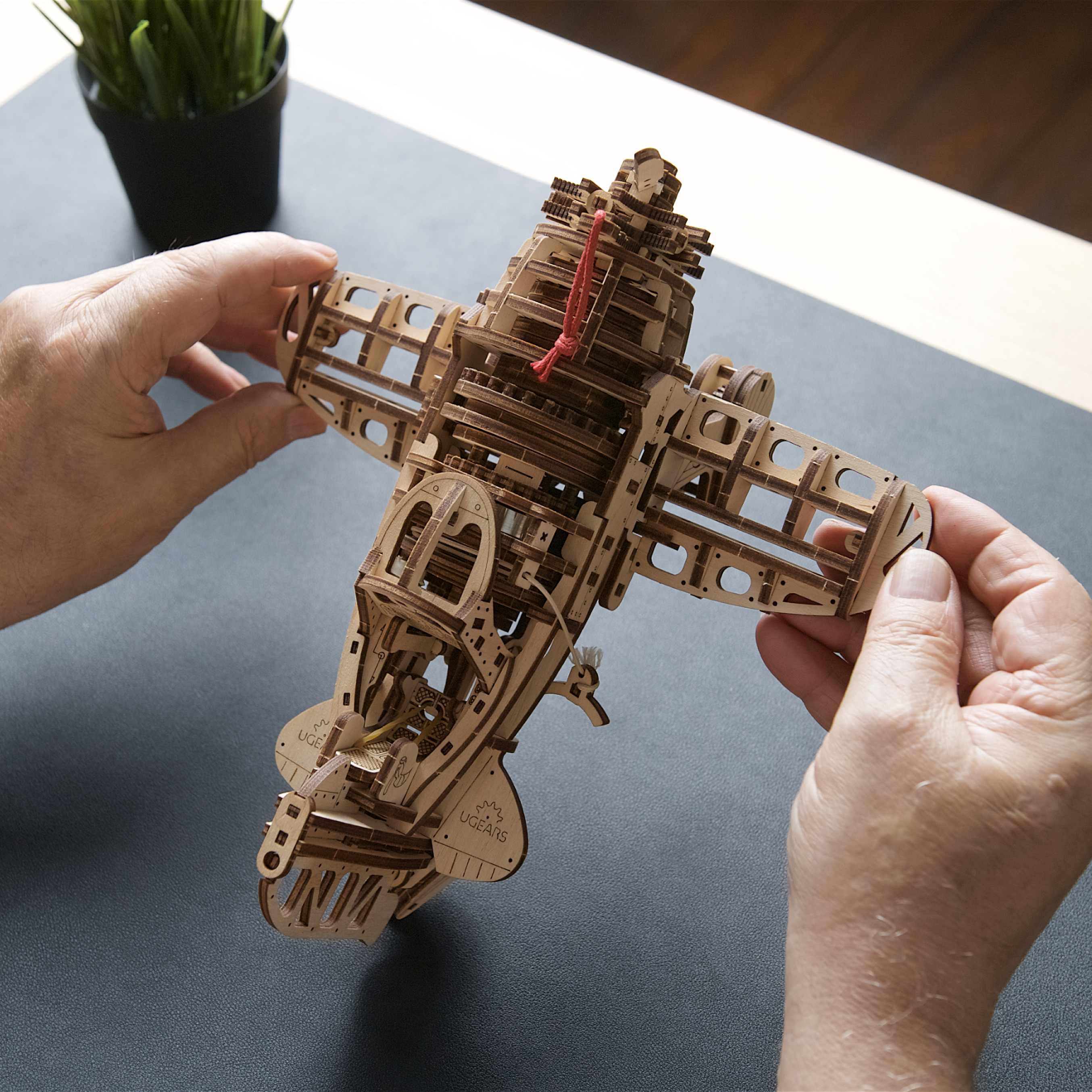 Avion Frelon Fou- Puzzle 3D en bois + 11