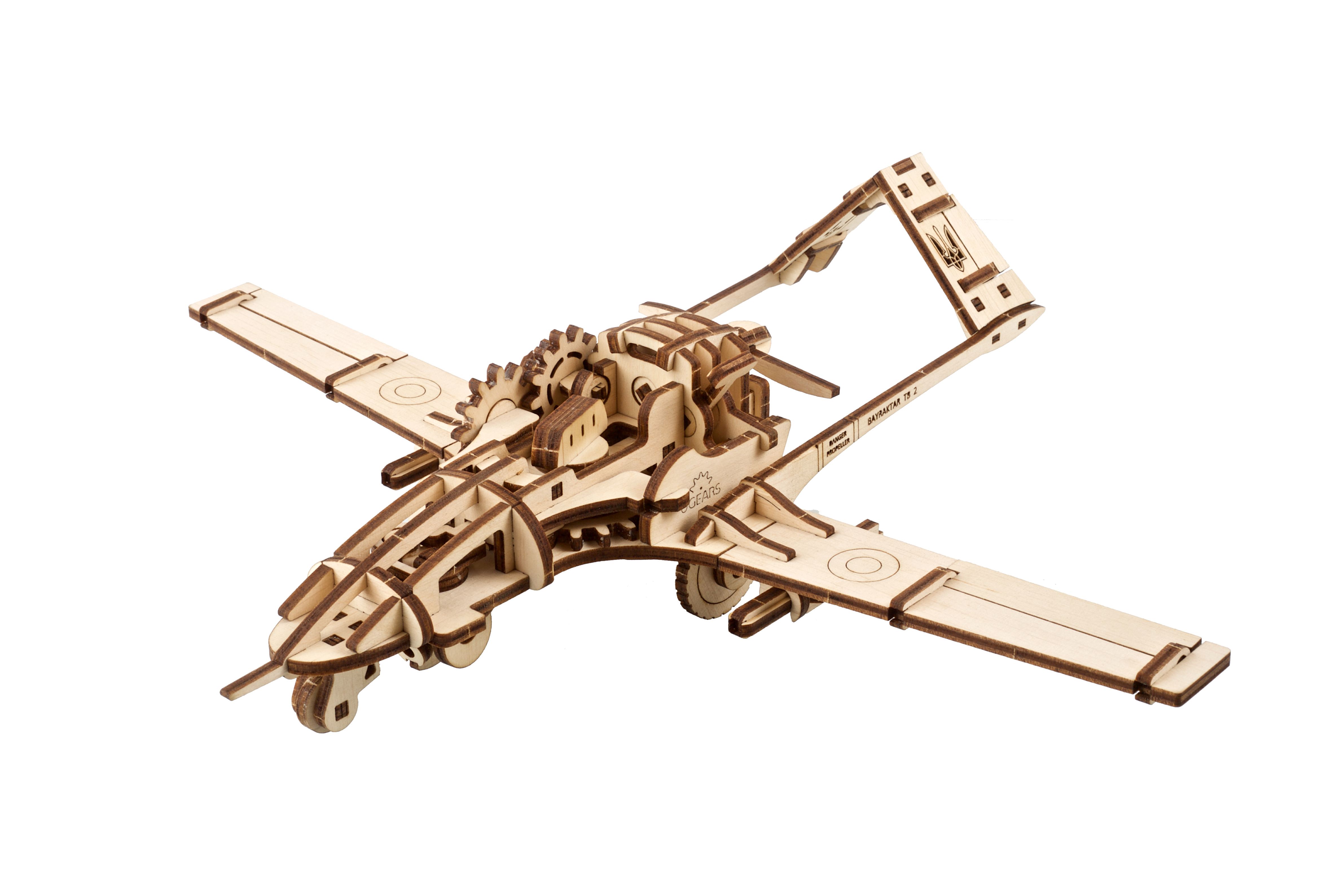 Drone de Combat Bayraktar TB2 – Puzzle 3D en bois