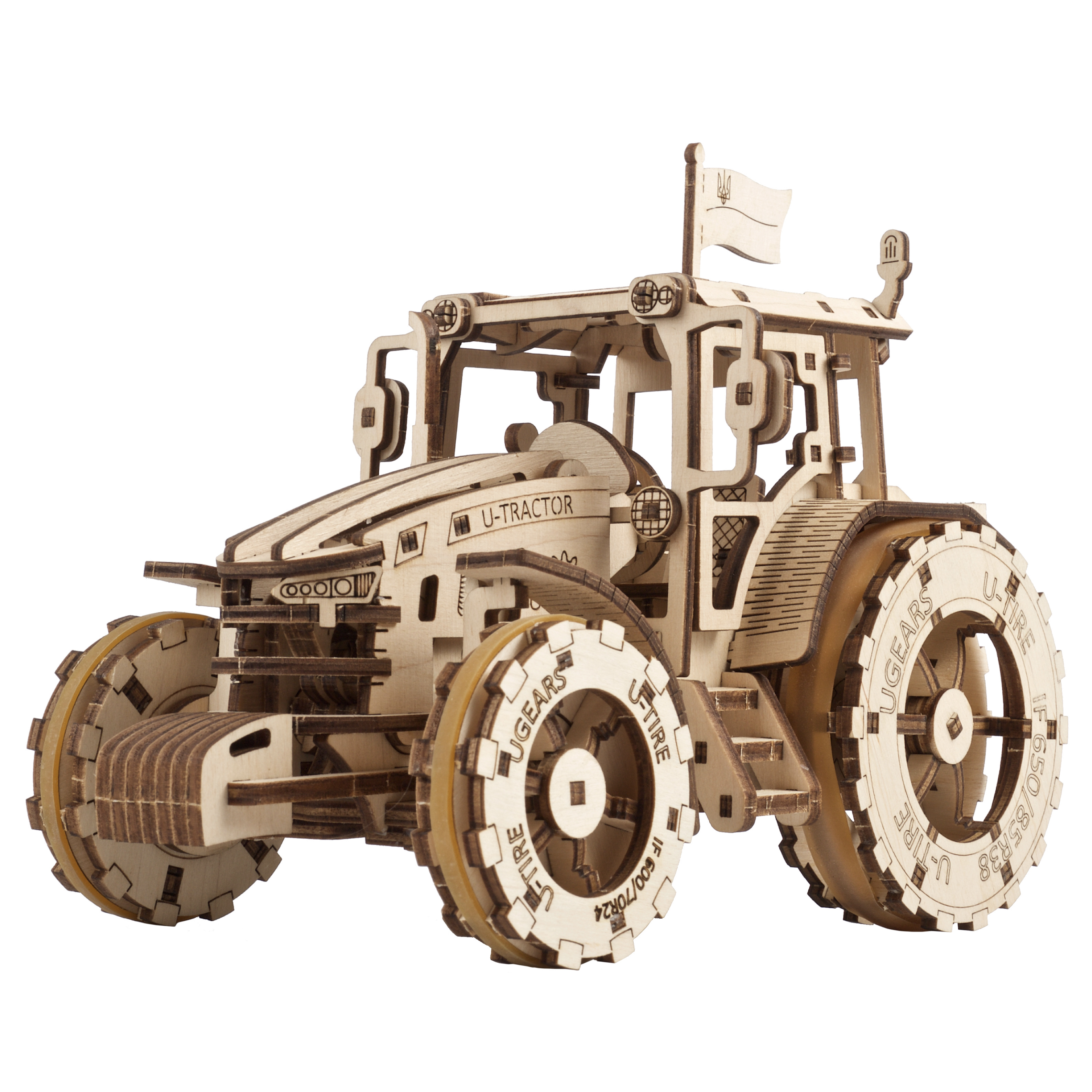 Le tracteur gagne- Puzzle 3D en bois