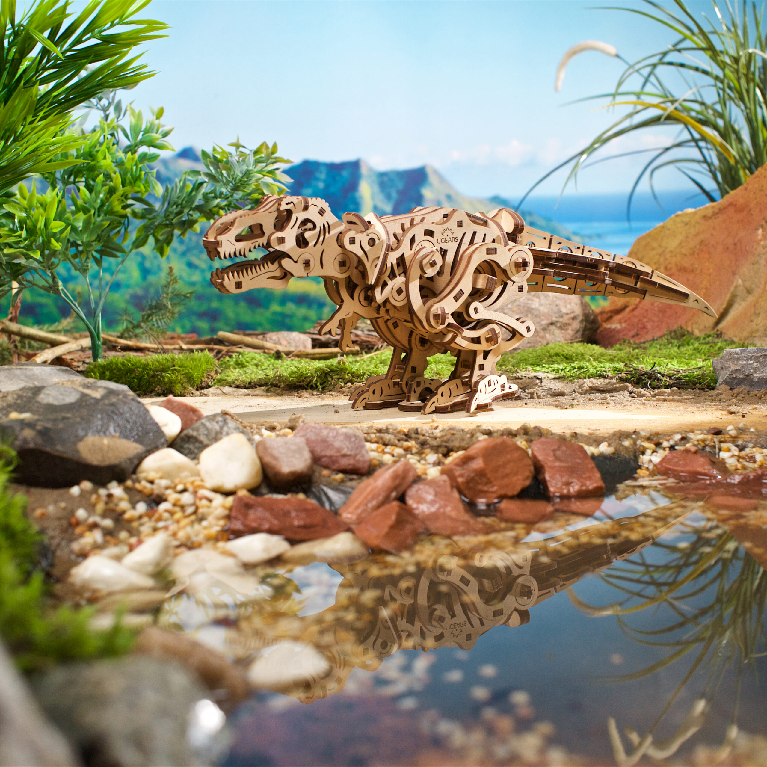 Dinosaure 3D bois à construire : Jeu bricolage en bois
