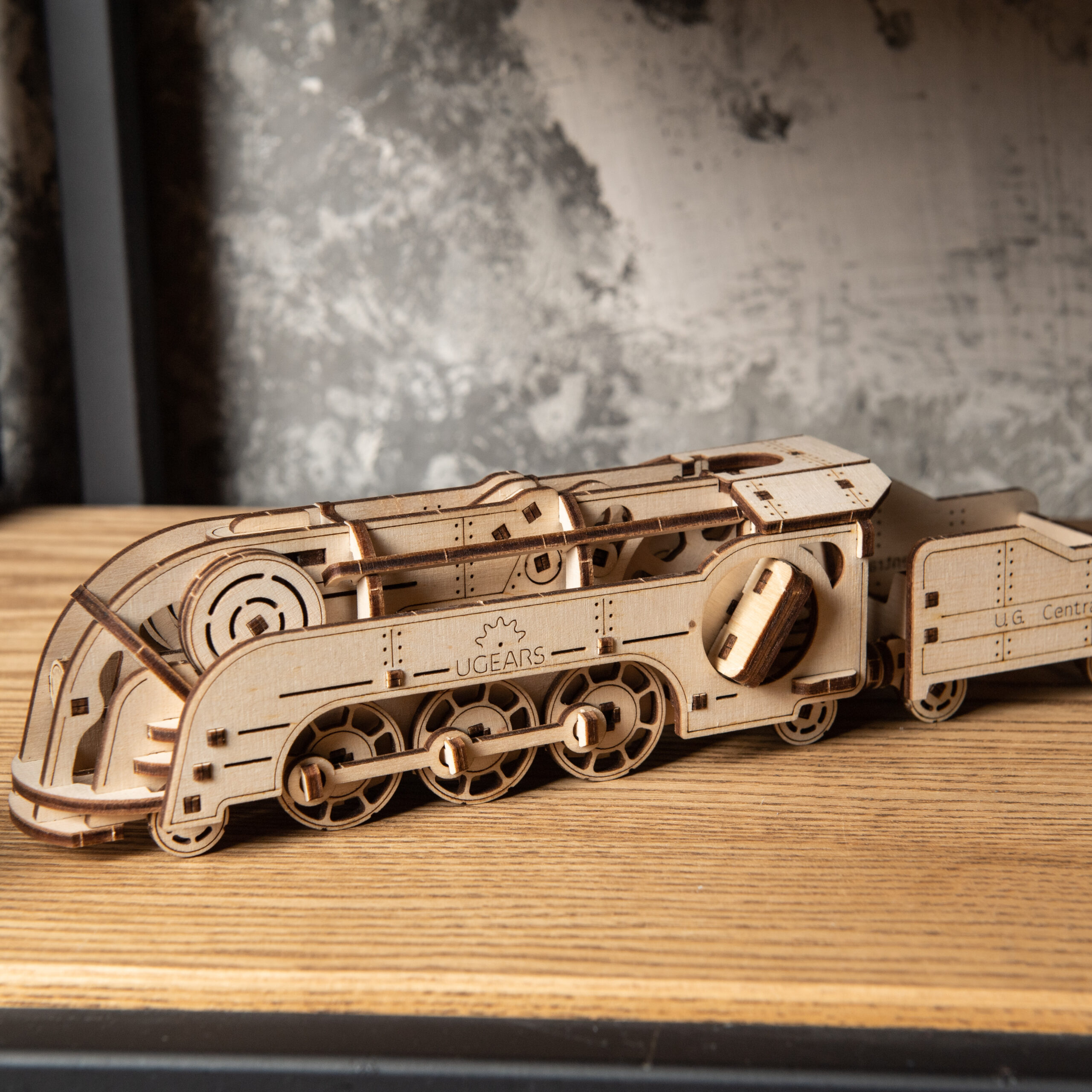 Maquette en Bois 3D Mécanique à Construire, Puzzle Train