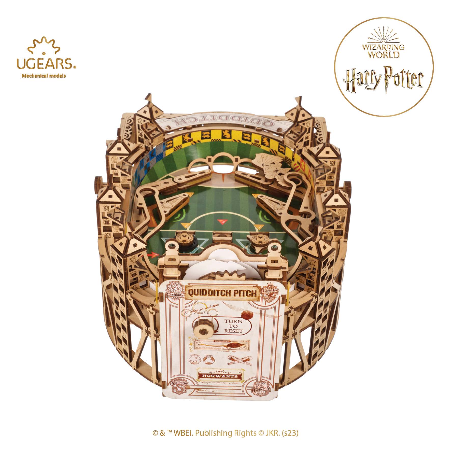Puzzle 3D Ugears Flipper Quidditch Harry Potter - 402 Pièces En Bois, Flipper Mécanique Fonctionnel